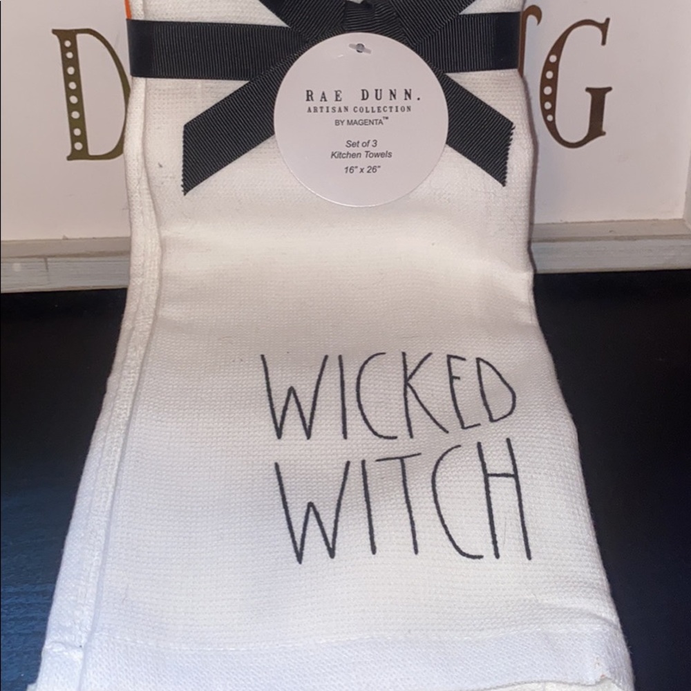 Rae Dunn Witch Halloween Towels